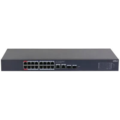 (Cs4220-16Gt-240) Dahua Switch PoE 16 Puertos Gigabit + 2 Uplink Gigabit Rj45 + 2Sfp Gigabit 240W Managed Cloud L2