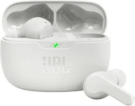 Auriculares Bluetooth JBL Wave Beam con estuche de carga/ Autonomía 8h/ Blanco