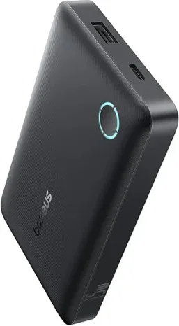 Os-Baseus Enerfill Fp11 Power Bank 10000Mah 15W Cosmic Black (Includes Simple Type-C To Type-C Cable 20V/3A 30Cm Black)