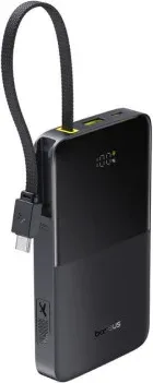 Os-Baseus Enerfill Fc51 Bipow2 Pro Digital Display Power Bank With Built-In Cable 10000Mah 22.5W Cosmic Black