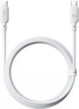 Os-Baseus Silky Fast Charging Data Cable USB-A To USB-C 3A 1M Moon White