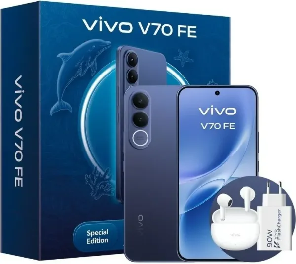 Smartphone Vivo V70 FE 8GB/ 256GB/ 6.83"/ 5G/ Azul/ Incluye Cargador + Auriculares