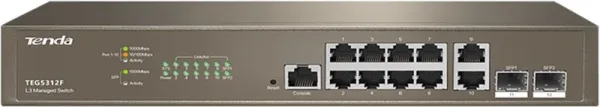 Switch 12 puertos ipcom teg5312f 10 puertos gigabit ethetnet 2 puertos sfp gestionable l3