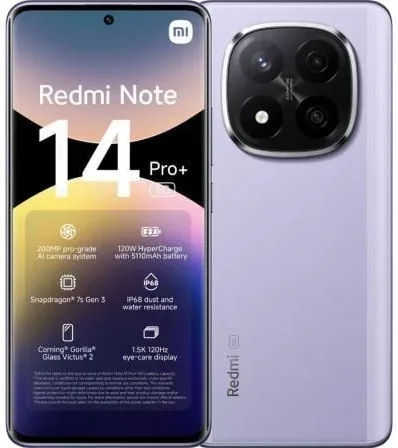 Smartphone Xiaomi Redmi Note 14 Pro+ 12GB/ 256GB/ 6.67"/ 5G/ Púrpura