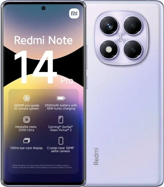 Smartphone Xiaomi Redmi Note 14 Pro 8GB/ 256GB/ 6.67"/ Purpura