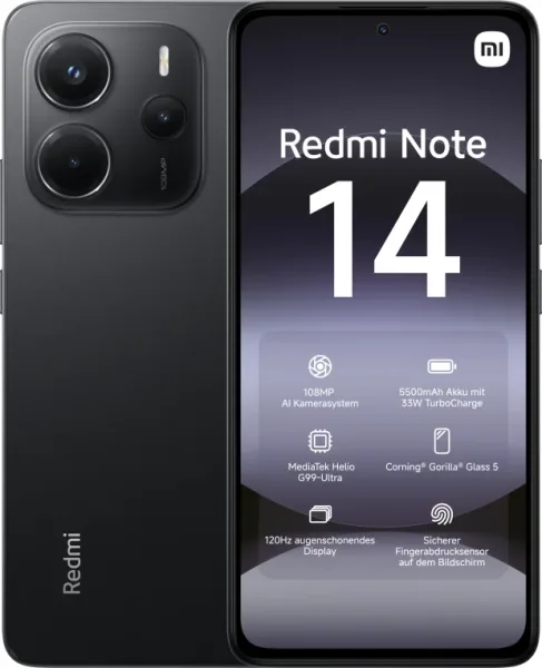 Smartphone Redmi Note 14 4G 6GB/128GB Negro