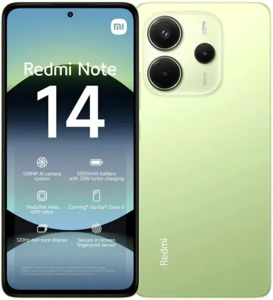 Smartphone Xiaomi Redmi Note 14 6,67 8GB/256GB Lime Green