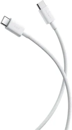 Cable USB 2.0 Tipo-C 3A Xiaomi Braided/ USB Tipo-C Macho - USB Tipo-C Macho/ Hasta 60W/ 480Mbps/ 1m/ Blanco