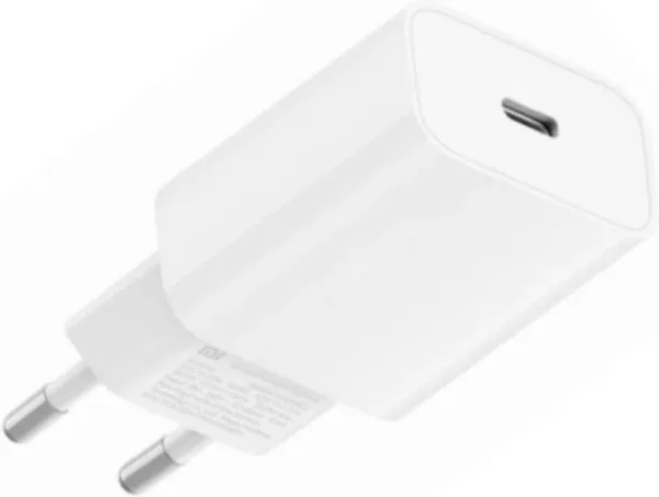 Cargador de pared xiaomi mi fast charger - USB tipo c -  20w - blanco