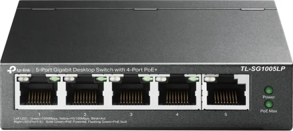 Switch 5 puertos SG1005LP 10/100/1000 4 puertos POE+