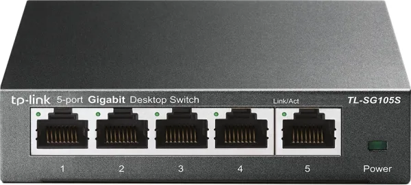 TP-LINK TL-SG105S No administrado L2 Gigabit Ethernet (10/100/1000) Negro