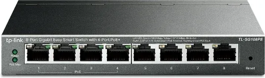 TP-LINK TL-SG108PE No administrado Gigabit Ethernet (10/100/1000) Energía sobre Ethernet (PoE) Negro