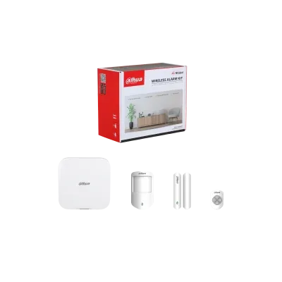 (Dhi-Art-Arc3800H-03-Fw2(868)-V3) Dahua Alarmas Kit de Alarma 4G, Incluye Panel de Control de 150 Dispositivos Via Radio, Pulsador Via Radio, Detector Pir Via Radio,Contacto Magnetico Via Radio
