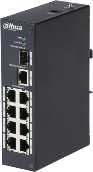 Switch dahua dh - pfs3110 - 8t 8 puertos fast ethernet 1 puerto sfp 1 puerto fibra