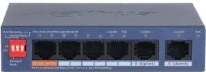 (Dh-Cs4006-4Gt-60-V2) Dahua Switch 6 Puertos Cloud Managed Gigabit, 4 Puertos PoE, 60W, Hi-PoE, L2