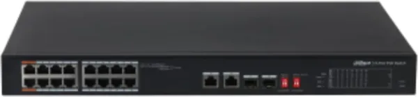 Switch dahua dh - pfs3218 - 16et - 135 PoE 16 puertos gigabit ethernet 2 puertos sfp