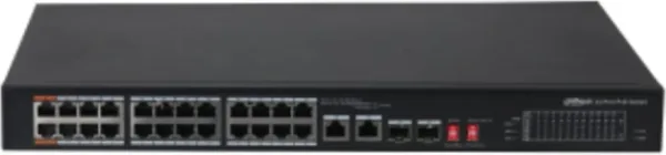 Switch dahua dh - pfs3226 - 24et - 240 PoE 24 puertos gigabit ethernet 2 puertos sfp