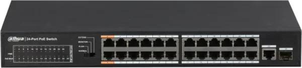 (Dh-Pfs3125-24Et-190) Dahua Switch PoE 24 Puertos + 1 Gigabit Combo Rj45/Sfp