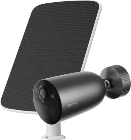 Ezviz Kit Camara IP Eb3 4G Ext 2K Vis.noct Wi Detec Coches-Human Bk+Kit Solar