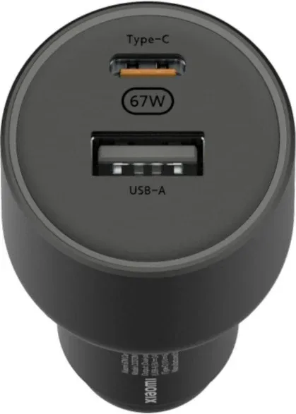 CARGADOR COCHE 67W USB-A TYPE-C 1xUSB-A/1xUSB TYPE-C/ 2A/6A NEGRO XIAOMI
