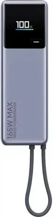 Powerbank 10000mAh Xiaomi Power Bank 10000 Integrated Cable/ 165W/ Gris