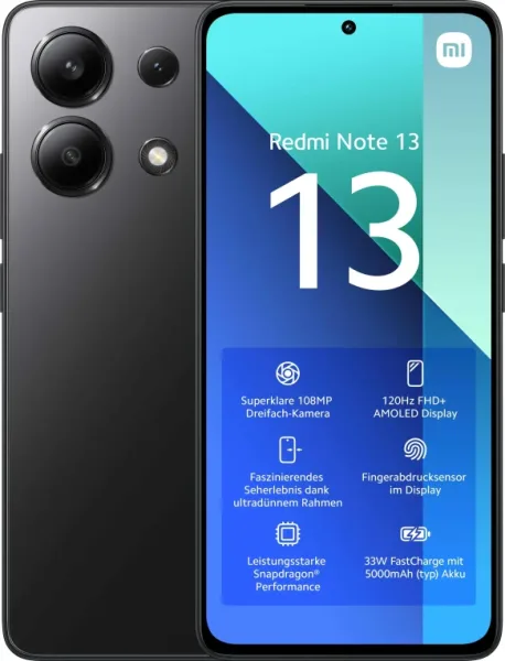 Smartphone Xiaomi Redmi Note 13 6,67 8GB RAM 256GB ROM Black