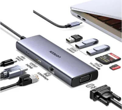 Ugreen Revodok USB-C 6-IN-1 Hub met 4K HDMI USB Tipo C 10000 Mbit/s