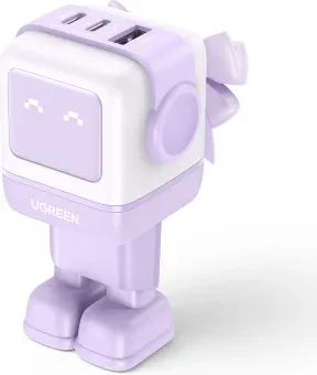 Ugreen Nexode RG 65W 3-Port GaN Ordenador portátil, Teléfono móvil, Ratón, Portátil, Batería portátil, Teléfono Rosa Corriente alterna Carga rápida Interior