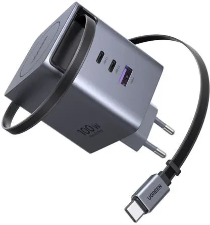 Ugreen 100W Gan Fast Charger With Retractable Cable