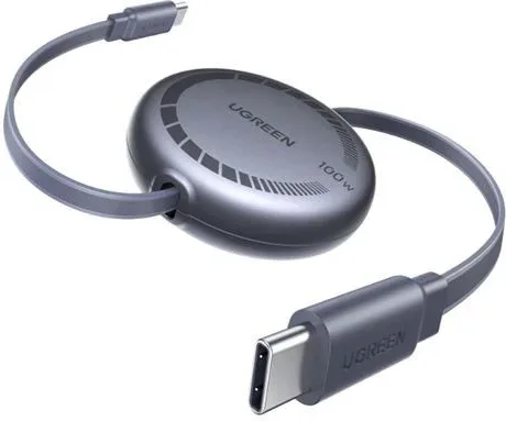Ugreen USB-C To USB-C Pd Fast Charging Retractable Cable 100W Max 1M