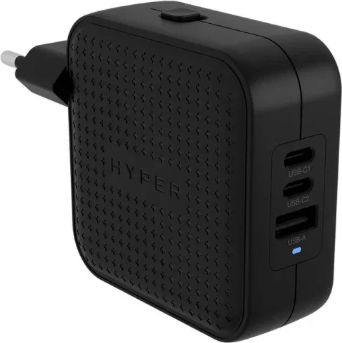 Hyperâ® Hyperjuiceâ® 70W USB-C Gan Travel Charger (3C+1A) - Black