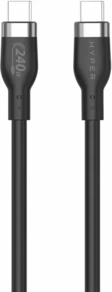 Hyper 2M Silicone 240W USB-C Charging Cable - Black