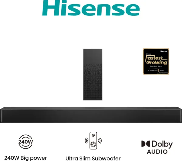 Barra Sonido Hisense Hs2100 2.1 240W Bt