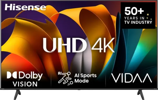Tv Hisense 55A6N 55" UHD 4K Vidaa Smart Tv Modo Juego Plus Control Voz