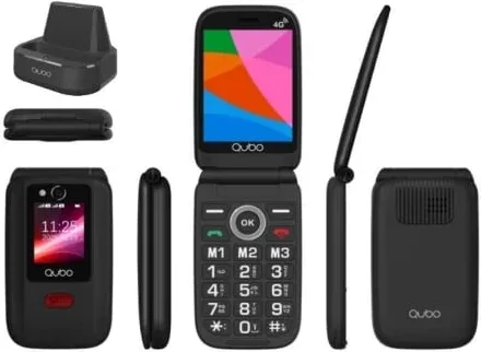 Teléfono Móvil Qubo X-D340CB 4G para Personas Mayores/ Negro