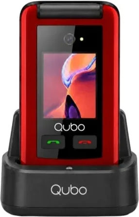 Teléfono Móvil Qubo X-247RDC 4G para Personas Mayores/ Rojo