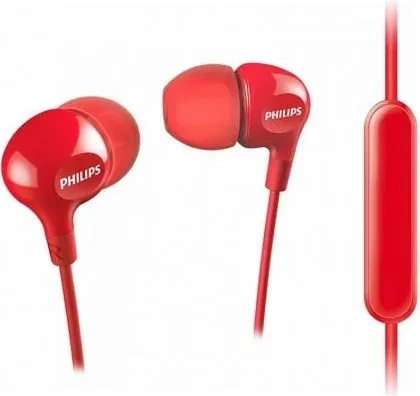 Auriculares Intrauditivos Philips SHE3555/ con Micrófono/ Jack 3.5/ Rojos