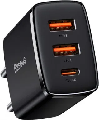 Baseus Compact Quick Charger 2U+C 30W Eu Black