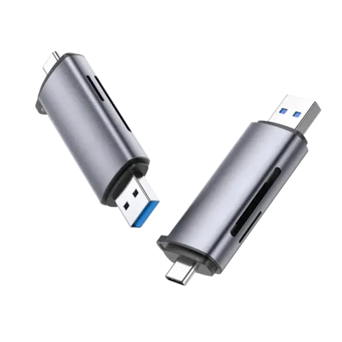 Ugreen 50706 lector de tarjeta USB/Micro-USB Plata