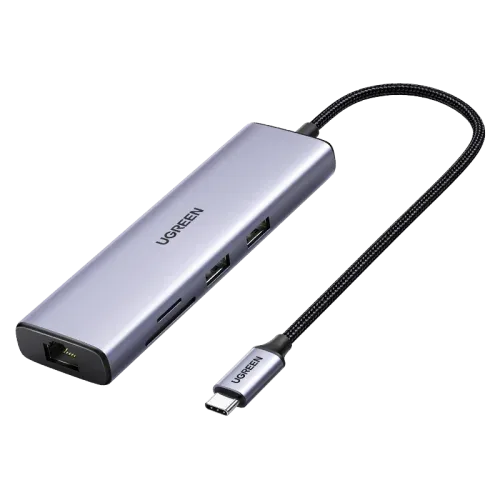 Ugreen 60515 base para portátil y replicador de puertos Alámbrico USB 3.2 Gen 1 (3.1 Gen 1) Type-C Gris