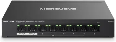 Mercusys MS108GP switch Gestionado Gigabit Ethernet (10/100/1000) Energía sobre Ethernet (PoE) Negro