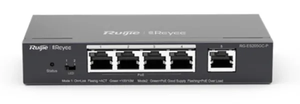 Reyee Switch 5xGb RJ45 (4 PoE/PoE+) 54W Steel
