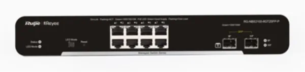 SWITCH RUIJIE REYEE RG-NBS3100-8GT2SFP-P GIGALAN 8p SFP 2p PoE+ L2 GESTIONABLE