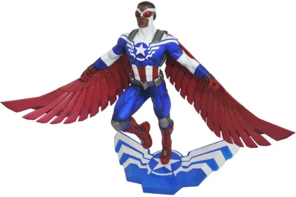Figura diamond collection marvel falcon & the winter soldier sam wilson capitan america figura 25 cm marvel gallery