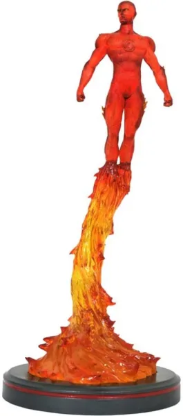 Figura diamond select toys marvel premier collection estatua resina antorcha humana