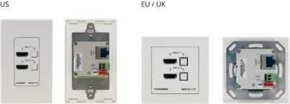 Kramer / Selector Automático Wall Plate / 4K /Wp-211T/Eu-80/86(W) / 20-804970590