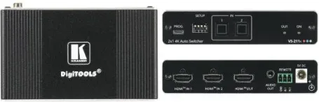Kramer Avsm 2X1 4K Hdr HDMI Auto Switcher - Vs-211X (20-80549090)