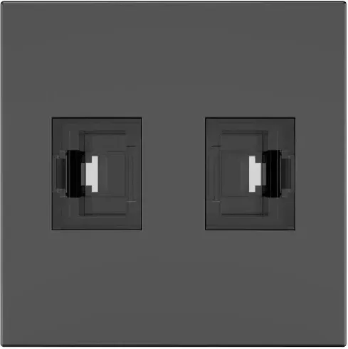 Kramer Room Connectivity Passive Black Module With 2 Rj45 Ports Input. 2 Female Output Cat6A- Md-2Rj45(B) (80-000373)