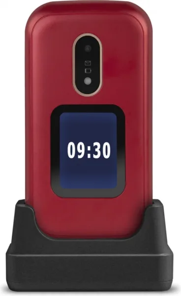 Telefono movil doro 6060 red - white - 2.8 pulgadas -  blanco y rojo