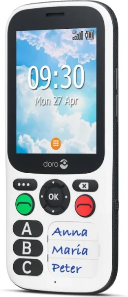 Telefono Movil Senior Doro 780X 2,8" 512MB 4GB Blanco Negro